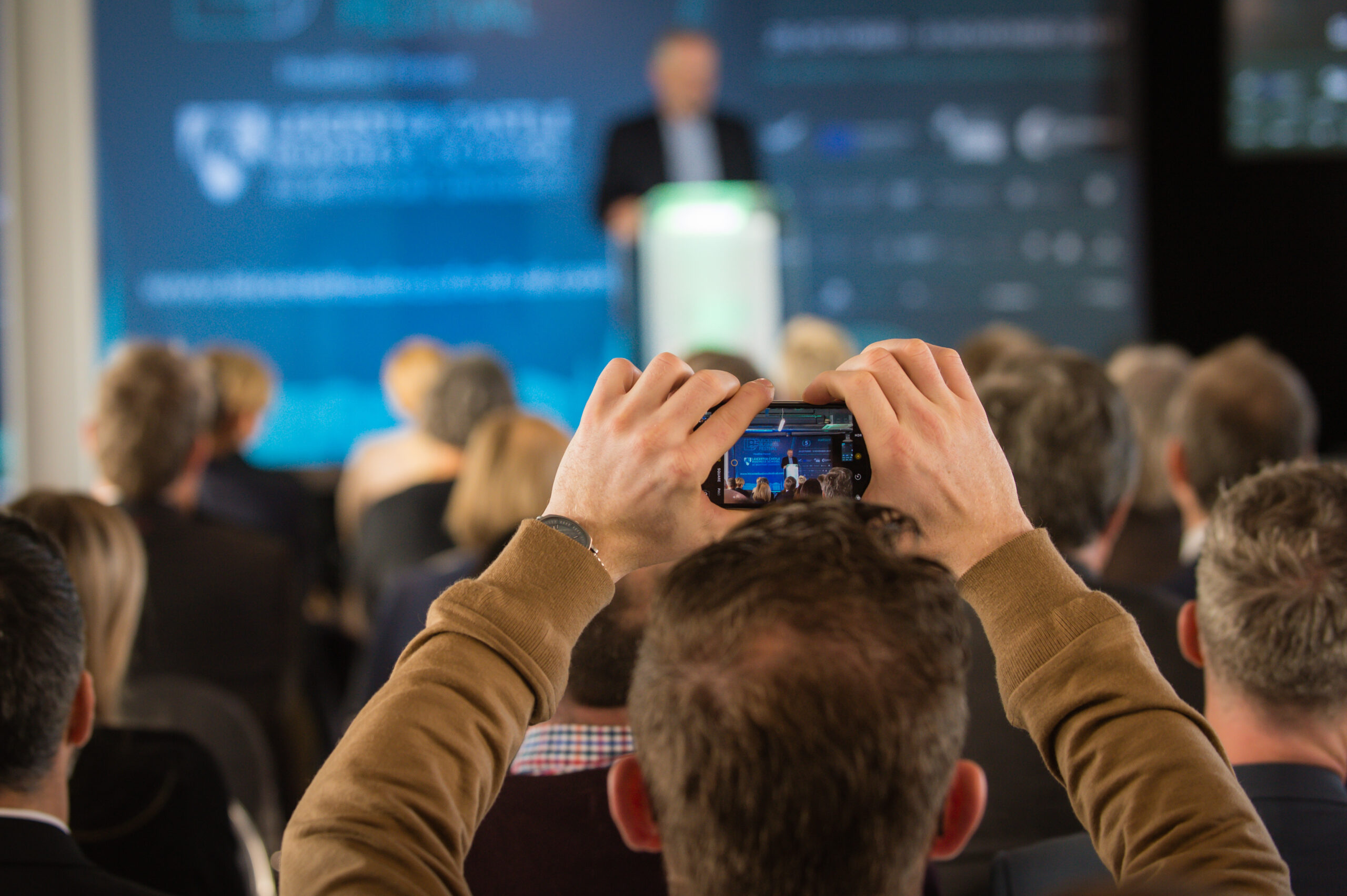 Picture of audience event at Leicester Business Festival