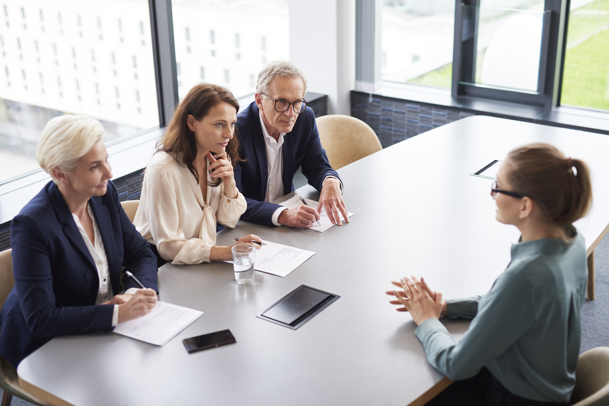 Picture of job interview panel